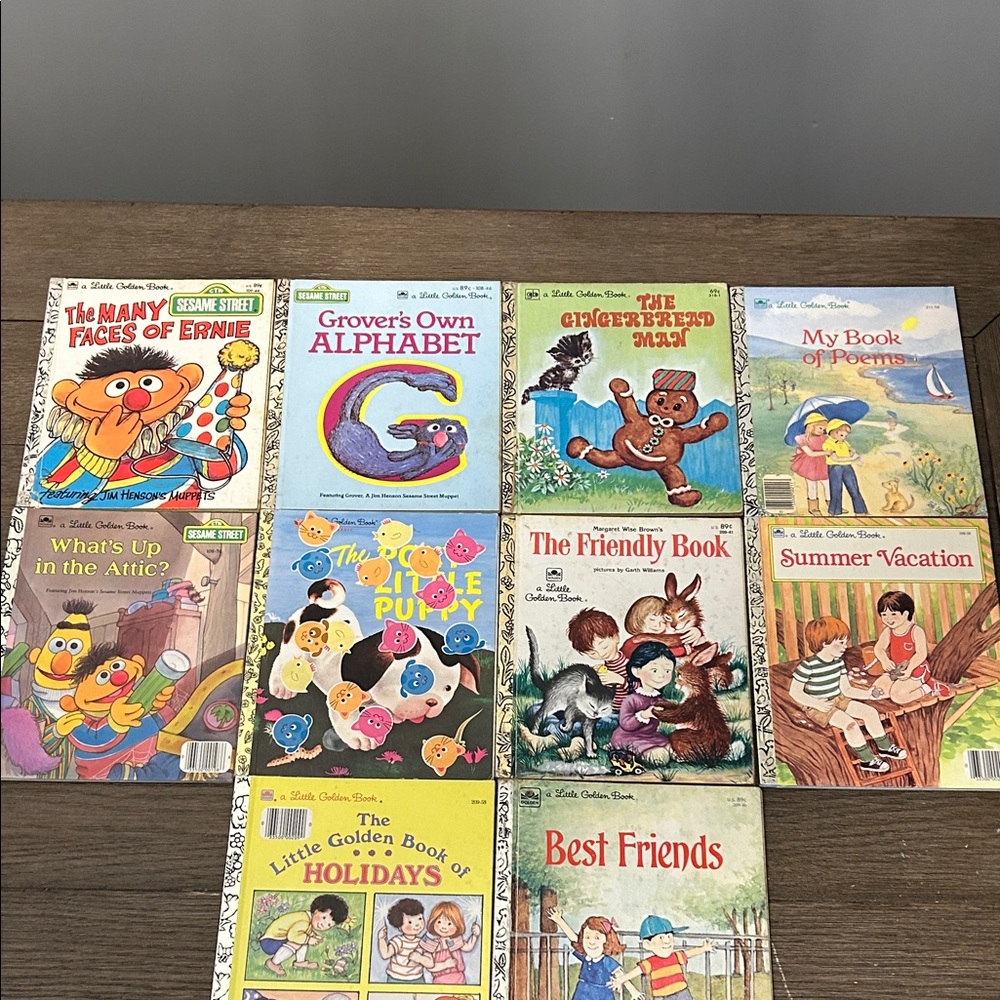 Little golden books sesame street friends poems 10 books reg. size 7 3/4” 6 1/2”